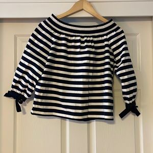 BRAND NEW | J Crew off the shoulder striped top | Size S